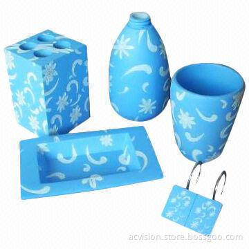 4pcs Bathroom Accessories Set, Suitable or Hotels, Round Shape